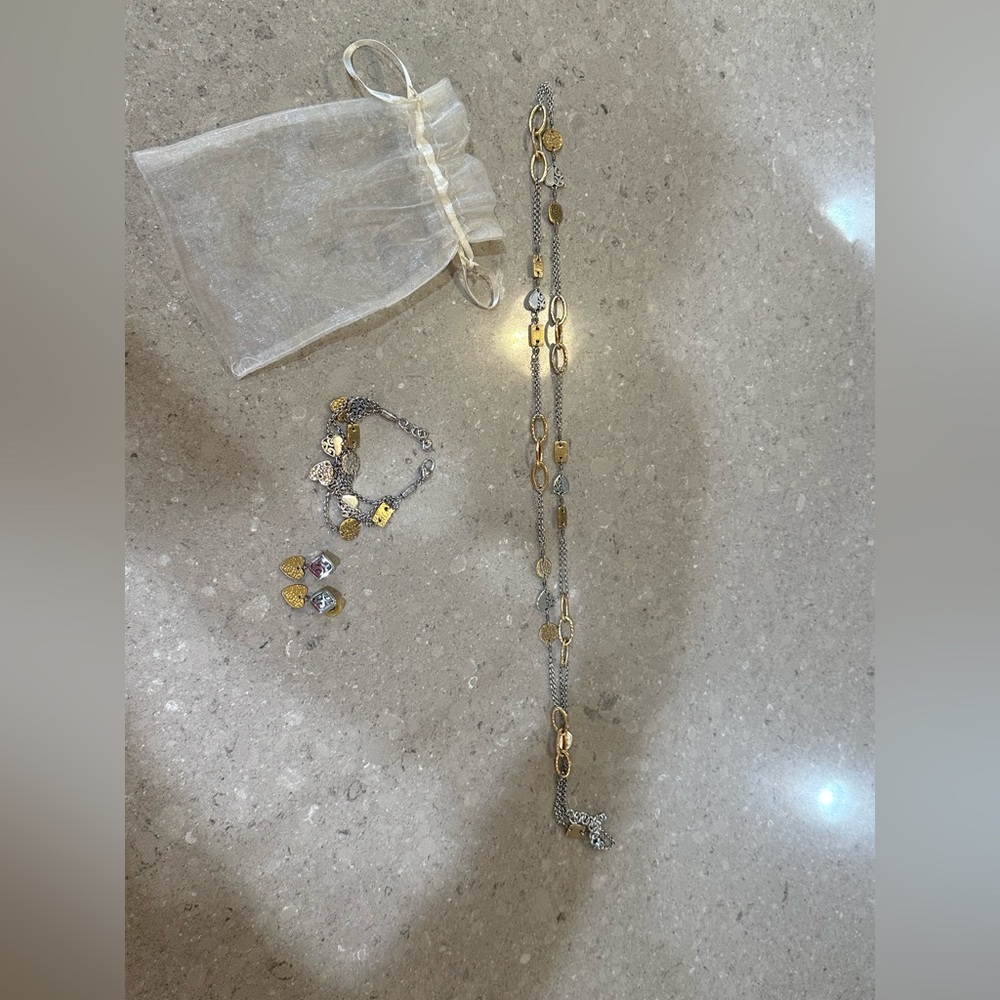 Brighton necklace, bracelet, and earrings
